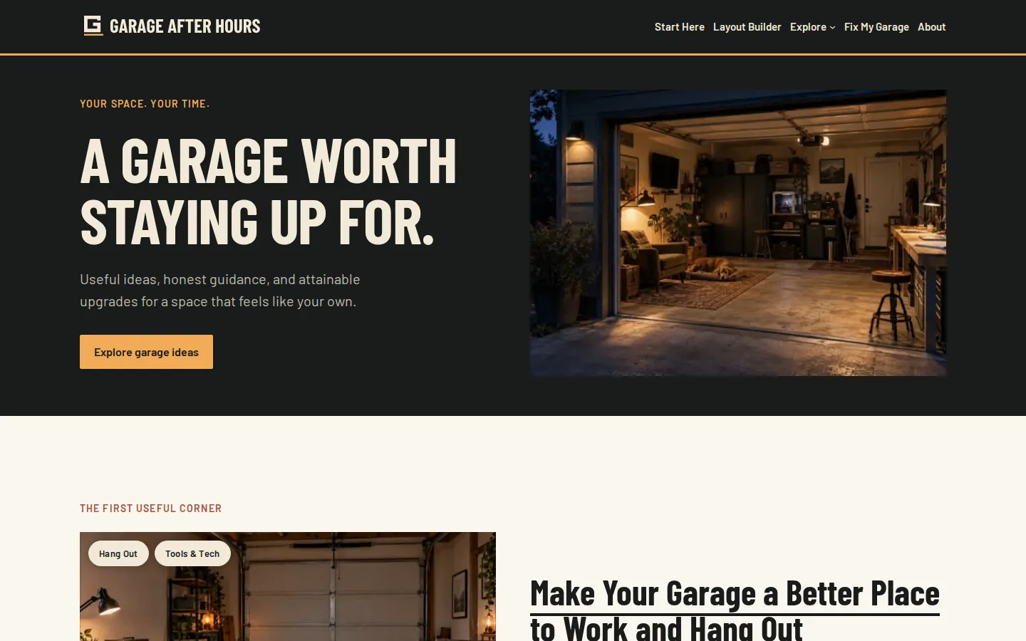 Garage After Hours homepage